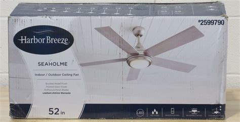 Harbor Breeze Seaholme 52 In Brushed Nickel Ceiling Fan With Remote For