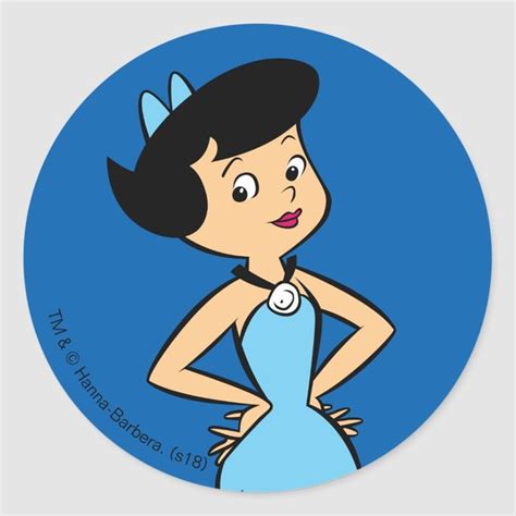 The Flintstones Betty Rubble Classic Round Sticker In