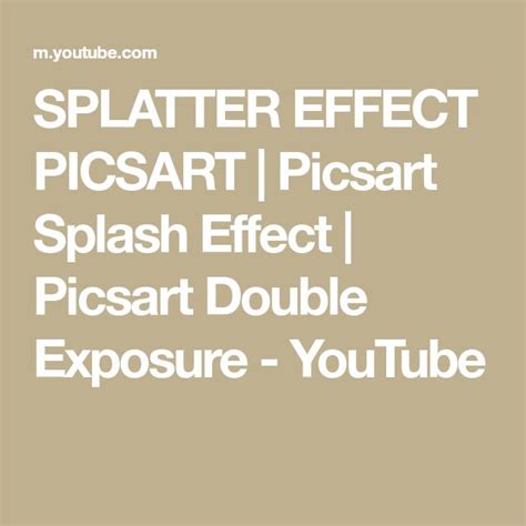 Splatter Effect Picsart Picsart Splash Effect Picsart Double