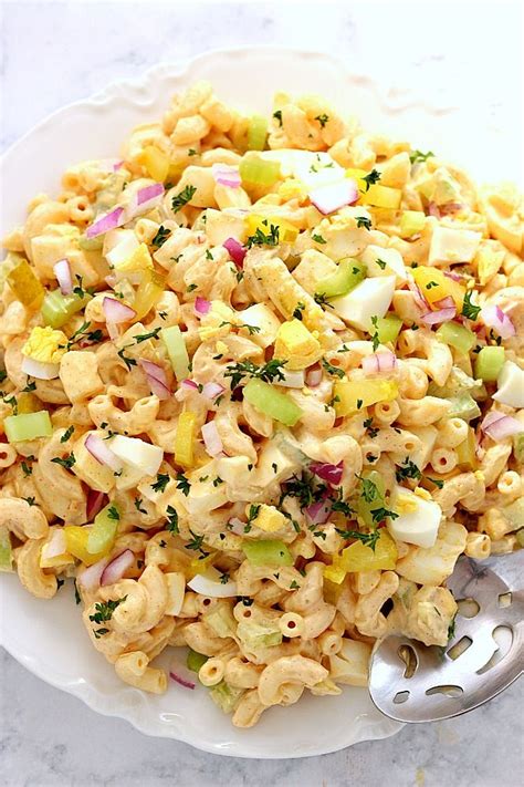 Mash and mix with a fork until smooth, breaking up any lumps. Deviled Egg Macaroni Salad Recipe - creamy pasta salad ...