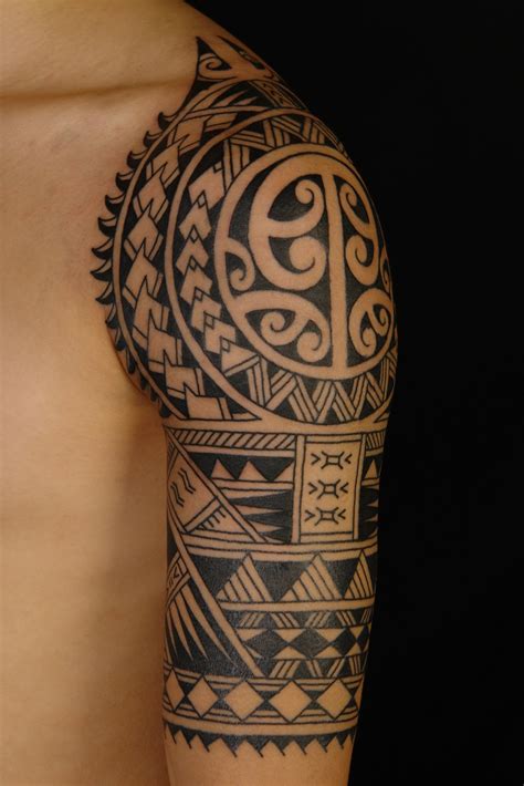 Shane Tattoos Polynesian Half Sleeve