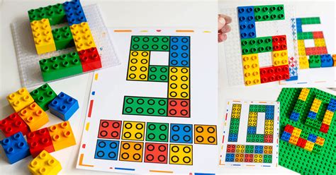 Free Printable DUPLO Counting Mats for Preschoolers