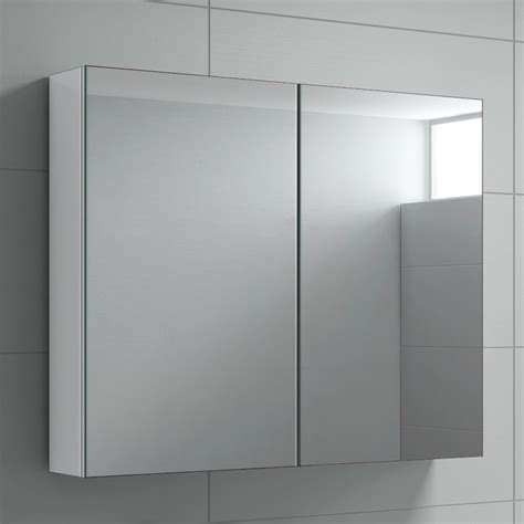 Harper Bathroom Mirror Cabinet Wall Storage Cupboard Gloss White