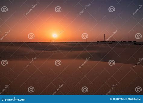 Beautiful Sunrise In Dammam Saudi Arabia Desert Stock Photo Image Of