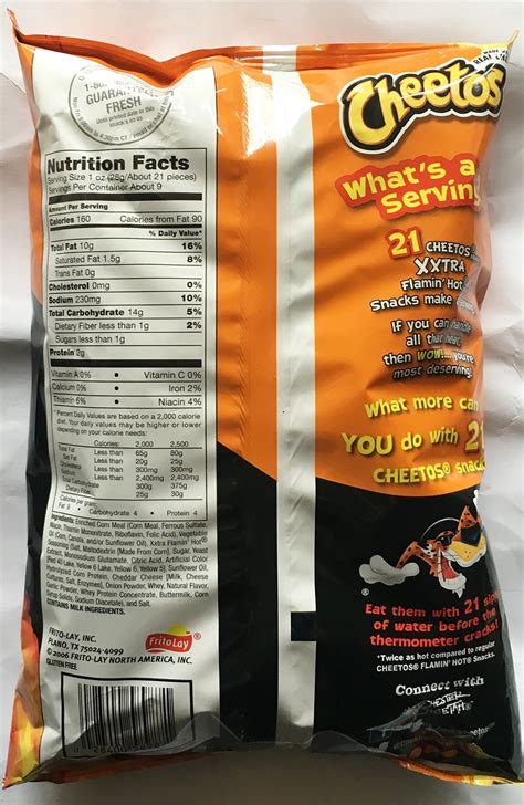 Cheetos Crunchy Xxtra Flamin Hot Cheese Flavored Snacks Ounces Plastic