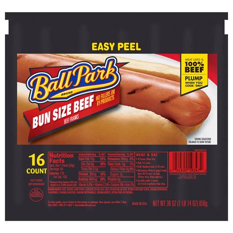 Ball Park Bun Length Beef Franks Nutrition Beef Poster