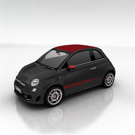 3d Model Fiat 500 Abarth Vr Ar Low Poly Cgtrader