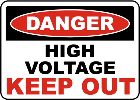 Danger High Voltage Keep Out Sign Claim Your 10 Discount
