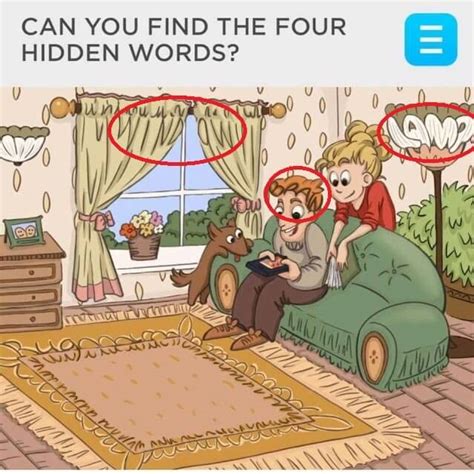 Picture Puzzle To Find Hidden Words