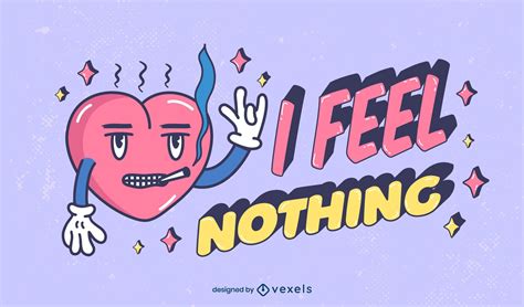 I Feel Nothing Anti Valentines Lettering Vector Download