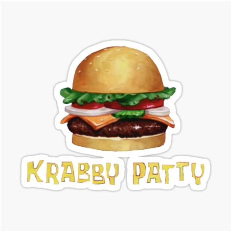 Krabby Patty Spongebob Sticker Sticker By Fairfielducr Redbubble
