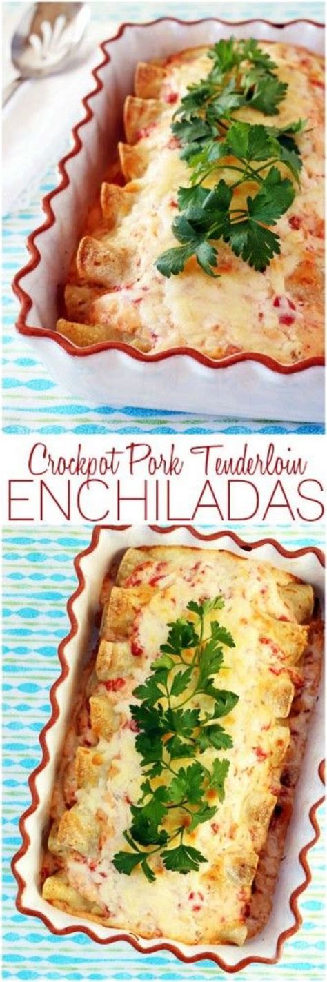 The cooking time actually varies depending on the size of your pork loin and how well your slow cooker. Slow-Cooker Pork Tenderloin Enchiladas - the ultimate comfort food! #paleocrockpot | Crockpot ...