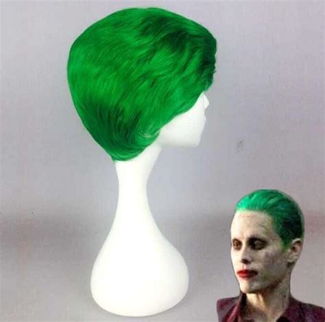 New Suicide Squad Jared Leto Batman Joker Green 35cm Hair Synthetic High Quality Fashion Party