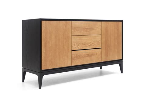 Vous regrettez le choix de votre achat sur but.fr : Buffet design scandinave noir et bois Leone | Dewarens