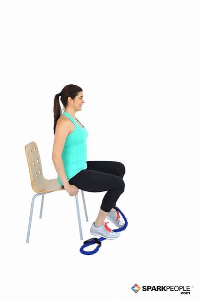 Band Exercise Seated Leg Extensions Resistance Chair
