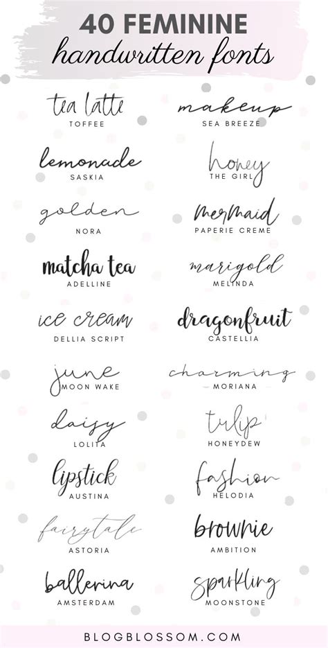 40 Gorgeous Handwritten Script Fonts Blog Font Tattoo Fonts