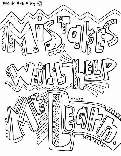 Mindset Growth Coloring Pages Mistakes Classroom Colouring