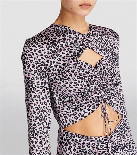 Maje Leopard Print Cut-Out Midi Dress | Harrods MX