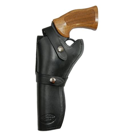 Barsony Left Hand Draw Black Leather Western Holster Size 5 Colt Ruger