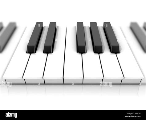 Set Of Piano Keys One Octave 3d Stock Photo Alamy