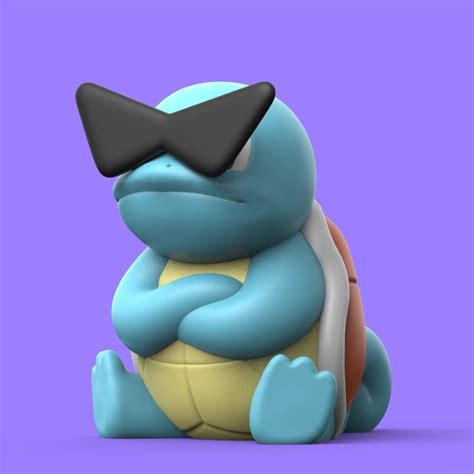Hand Painted Squirtle Squad Leader Customizable Colors And Engravings