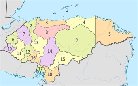 ¿cuántos Departamentos Tiene Honduras ¿cuáles Son Saber Es Práctico