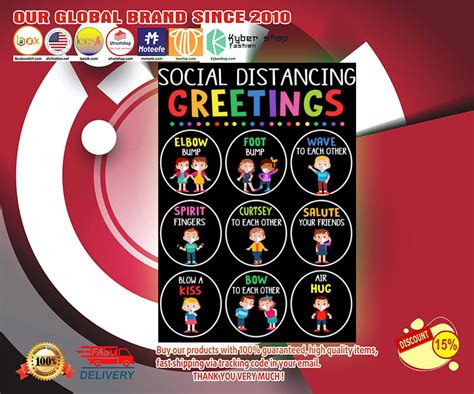 We have created free to download material to support the safe reopening of businesses. Classroom SocIal distancIng greetIngs poster • Shirtnation ...