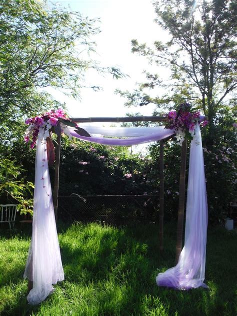 Vintage Whimsical Bamboo Arbor With Draping Pretty Romantic Wedding