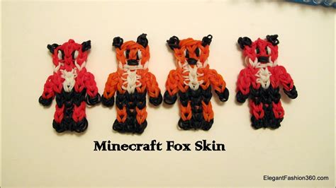 How To Make Minecraft Fox Skin On Rainbow Loom Youtube