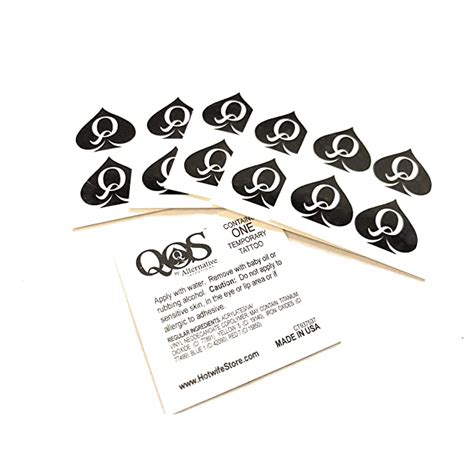 Buy Mini Sets Queen Of Spades Temporary Tattoos Hotwife Bbc