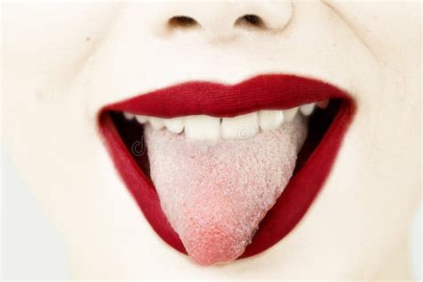 Open Mouth Sticking Out Tongue Stock Image Image Of Closeup Tongue
