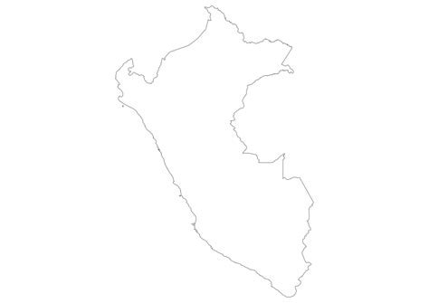 Blank Map Of Peru Svg Vector Outline Map