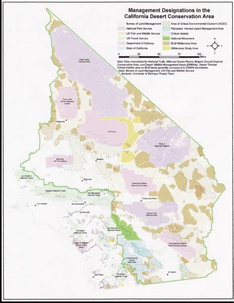 Special Areas Designated Within The California Desert Conservation Area