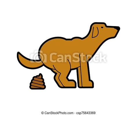 Dog Poop Isolated Pet Shit Vector Illustration