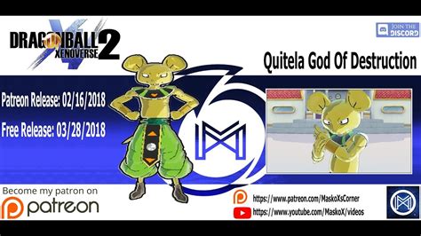 Dragon ball super, chapter 4 : Dragon Ball Xenoverse 2 - Quitela (Universe 4 God of destruction)- (x2m file) - YouTube