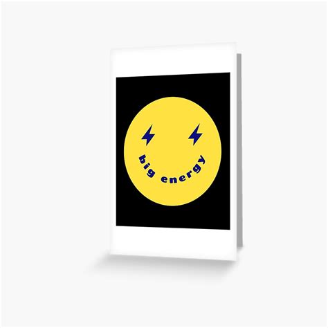 Big Energy Smiley Graphics Smiley Face Greeting Card By Miami