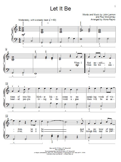 Be sure to subscribe to tutorialsbyhugo and click on the bell () to get the most out of my videos! Let It Be sheet music by The Beatles (Piano - 54949)