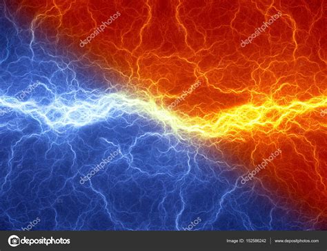 Fire And Ice Abstract Lightning — Stock Photo © Cappa 152586242