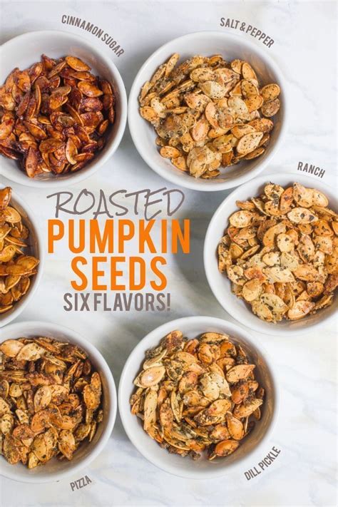 Pumpkin seeds are a great snack to have on hand because they're packed with awesome nutrients the sugar can burn if you cook them a little too long or a little too hot, so if you're making this variety garlic makes just about everything better and it is so true for pumpkin seeds! Roasted Pumpkin Seeds (6 Flavors!) | Recipe | Pumpkin seed ...