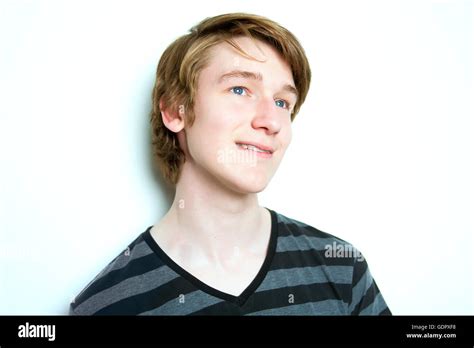 Young Teenage Boy Being Photographed In A Studio Stock Photo Alamy