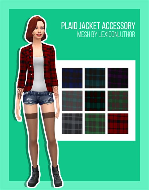 My Sims 4 Blog Accessory Plaid Jackets For Females By Jaylo2112