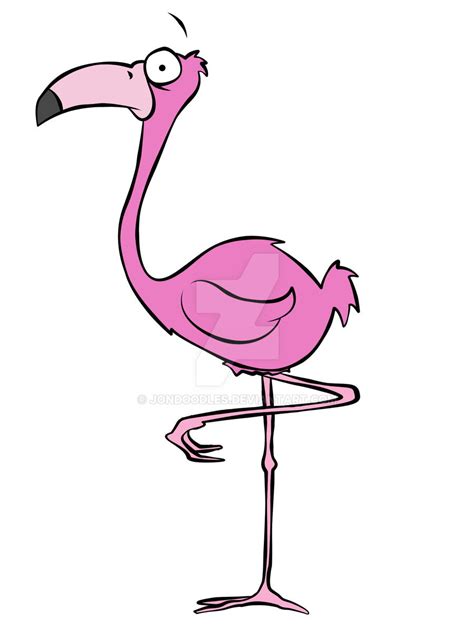 Cartoon Flamingo By Jondoodles On Deviantart