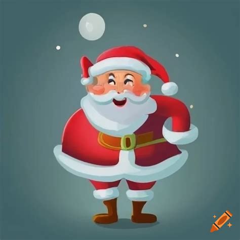 Cartoon Illustration Of Santa Claus On Craiyon