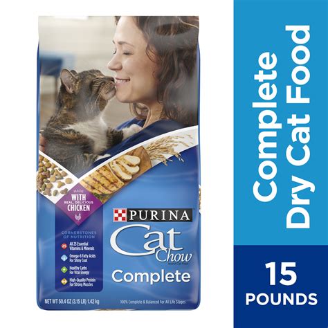 Purina Cat Chow High Protein Dry Cat Food Complete 15 Lb Bag