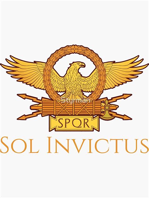 Sol Invictus Ancient Rome Spqr Eagle Standard Sticker For Sale By