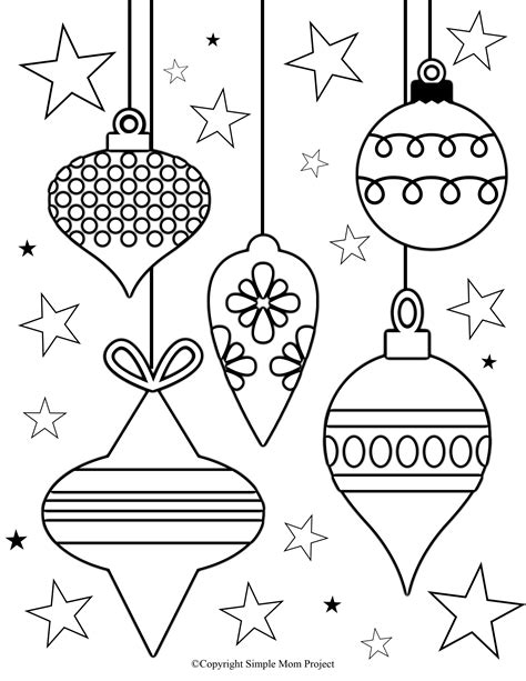 Large Christmas Ornament Coloring Page Best Coloring