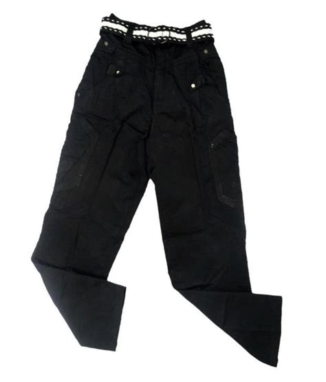 Jazzup Black Cargo Pants For Kids Buy Jazzup Black Cargo Pants For