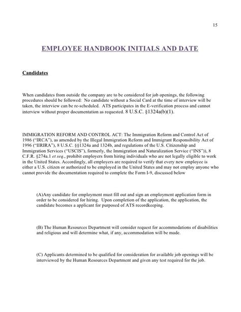 Employee Handbook Intitials And Dates Updated 5 28 09