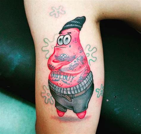 Sponge Bob Tattoo Patrick Spongebob Tattoo Starfish Tattoo Mickey