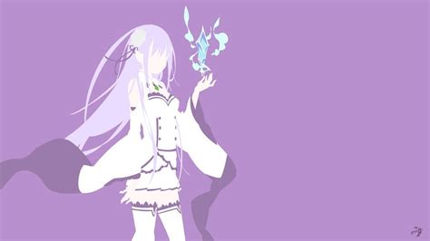 Emilia Re Zero Minimalist Anime By Lucifer012 On Deviantart Re Zero